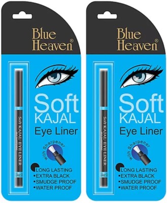 BLUE HEAVEN Long Lasting Soft Kajal Eye Liner(black, 0.62 g)