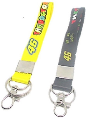 MRK VR46 fabric yellow and black hook key chain Key Chain