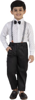 Fourfolds Boys Party(Festive) Shirt Trouser(Black)