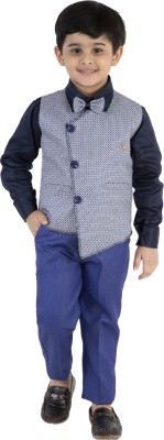 Fourfolds Boys Party(Festive) Shirt Trouser(Blue)