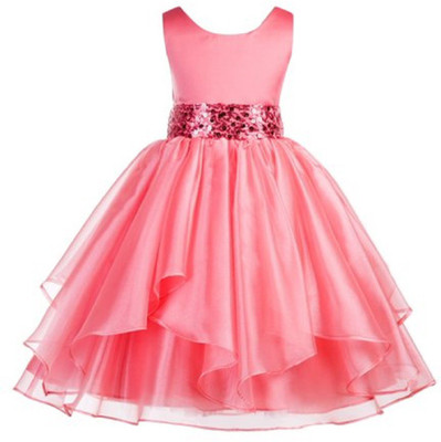 Wow princess Baby Girls Maxi/Full Length Festive/Wedding Dress(Pink, Sleeveless)