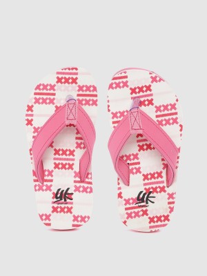 [Many options kids footwears] Yk Girls Slip On Slipper Flip Flop(Pink)