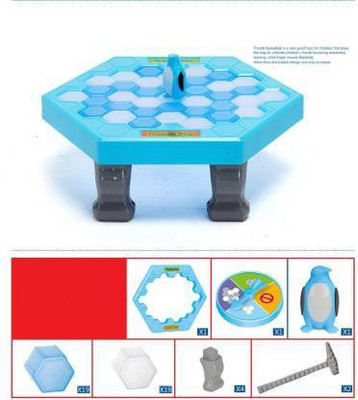 b.h.fashion Mini Table Games Balance Ice Cubes Save Penguin Icebreaker Beating Toys Party & Fun Games Board Game(Multicolor)