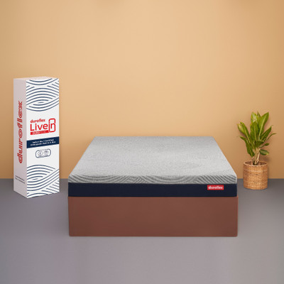 DUROFLEX Livein Duropedic with Doctor Recommended 5 Zone Orthopedic Support Layer 8 inch King High Resilience (HR) Foam Mattress(L x W: 75 inch x 72 inch) DUROFLEX Livein Duropedic with Doctor Recommended 5 Zone Orthopedic Support Layer 8 inch King High Resilience (HR) Foam Mattress(L x W: 75 inch x 72 inch)
