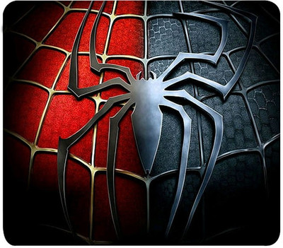 ADITI Designs Red Gray Spider Makri theme Non Slip Base Mousepad(Multicolor)