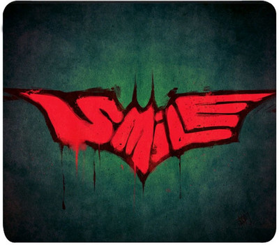 ADITI Designs RED smile on dark green theme Mousepad(Multicolor)