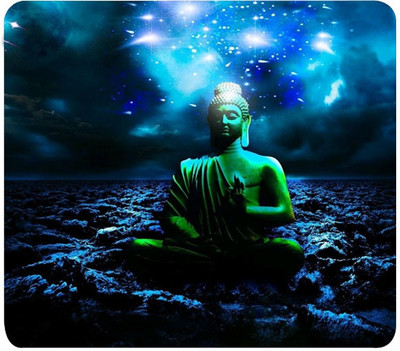 ADITI Designs Lord Buddha Non Slip Base Mousepad(Multicolor)
