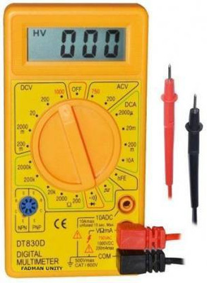 shafiq internatonal (DT-830D) Digital Multimeter Digital Multimeter(Yellow 2000 Counts)