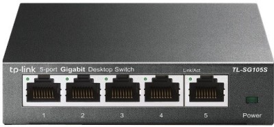 TP-Link TL-SG105S Network 5-Port 10/100/1000Mbps Desktop Switch(Black)