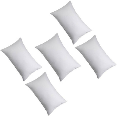 Swikon star Polyester Fibre Solid Sleeping Pillow Pack of 5(White)