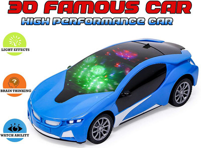 Ruhani Toys & Gift Gallery Wireless Remote Control High Speed 3D Famous Car with LED Light(Blue)