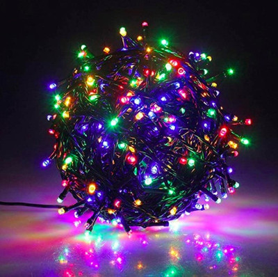 spark world 200 LEDs 40 m Multicolor Color Changing, Flickering, Steady String Rice Lights(Pack of 1)