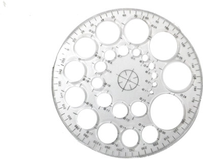 Antiquity PROTECTOR CIRCLE SCALE Ruler(Set of 1, White)