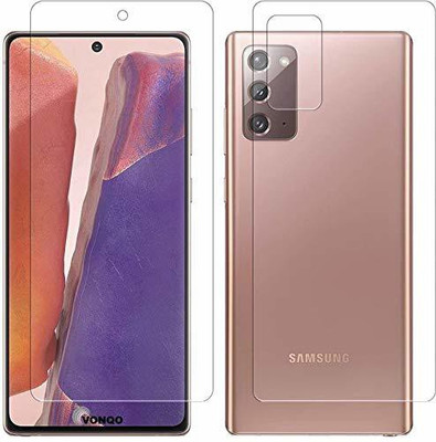 SOLIVAGANT Front and Back Tempered Glass for Samsung Note 20(Pack of 2)