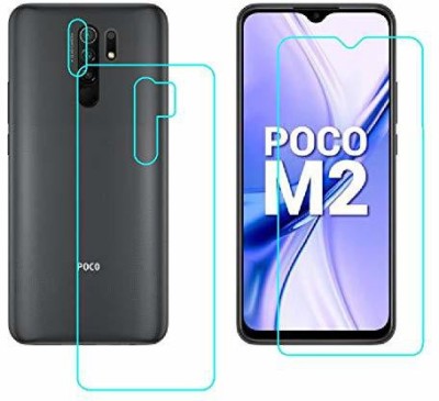 PR SMART Front and Back Tempered Glass for Poco M2(Pack of 2)