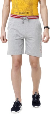 ARDEUR Solid Men Grey Basic Shorts