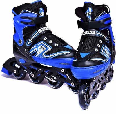 IRIS 3 in 1 Convertible, Adjustable 78 mm Inline Roller Skates for Beginners, Intermediates and Professionals In-line Skates - Size NA UK(Blue)