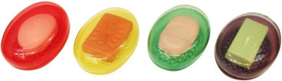 CSM Plastic Soapcases with Lid(Pack of 4)(Multicolor)