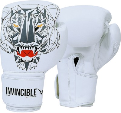 Invincible Limited Edition Combat Boxing Gloves Boxing Gloves(White)