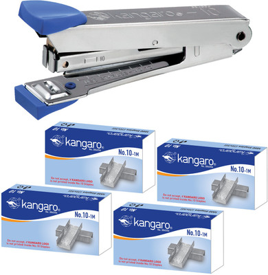 Kangaro MANUAL NO 10 ROUND EDGE STAPLER(Set of 5, Multicolor)