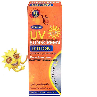 YC Sunscreen - SPF 50 PA+ UVA And UVB Sun Screen Lotion(120 ml)