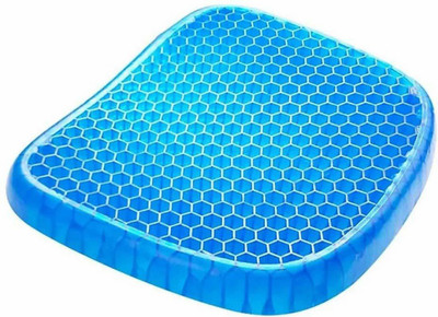 NIMYANK Gel Egg Soft Sitter Cushion Honeycomb with Chair Back Rest Car pad Back Support Back / Lumbar Support(Blue)