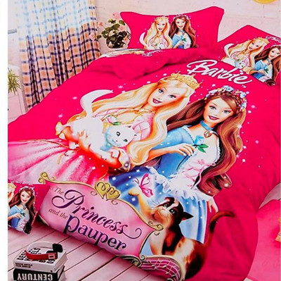 Guruji Cotton Double Flat 180 TC 3D Printed Bedsheet(Pack of 1, Multicolor)