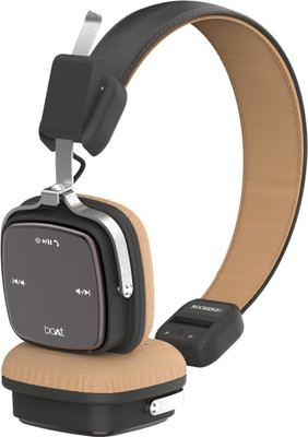 boAt Rockerz 600 HD Sound Bluetooth Headset(Brown, On the Ear)