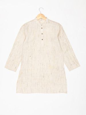 Zois Boys Self Design Ethnic Dress Kurta(White)