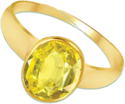 SRI VEDIC PRATISTHAN Metal Sapphire Gold Plated Ring