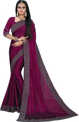 Decent Enterprise Embellished Bollywood Georgette Saree(Magenta)