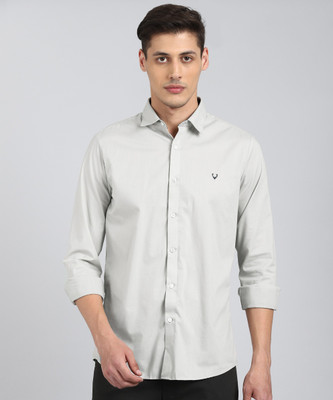 Allen Solly Men Solid Casual Grey Shirt