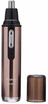 Kemei KM 6619 NOSE TRIMMER MEN Trimmer 45 min  Runtime 4 Length Settings(Gold)