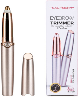PEACHBERRY Portable Electric Hair Remover Trimmer Epilator Razor Shaver For Legs Underarm Armpit Arms Bikini Line with Washable Blade Head Cordless Rechargeable Runtime: 120 min Trimmer for Women Runtime: 120 min Trimmer for Women(Gold)