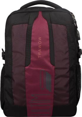 trawow multipurpose Durable USB port Fitted Unisex Premium Wine Color Casual Backpack. 32 L Laptop Backpack(Black)