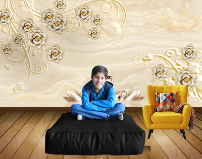 20% OFF on STYLE HOMEZ XL Pouffe Bean Bag Cover (Without Beans)(Black)