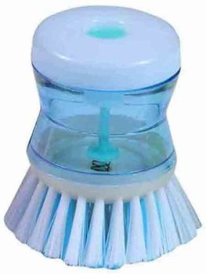 Innayat Dish/Washbasin Cleaning Brush with Liquid Soap Dispenser(Multicolor)(Pack of 1) Plastic Wet and Dry Brush(Multicolor)