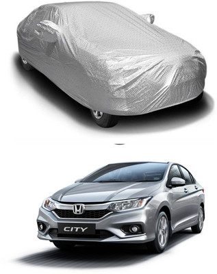 Oshotto Car Cover For Honda City ZX (With Mirror Pockets)(Silver)