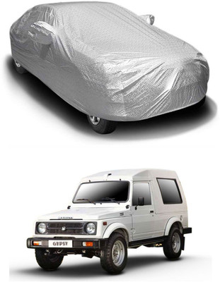 Oshotto Car Cover For Maruti Suzuki Gypsy (With Mirror Pockets)(Silver)