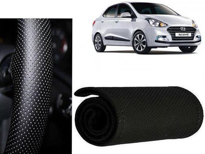 arneja trading company Hand Stiched Steering Cover For Maruti Xcent(Black, Leatherite)