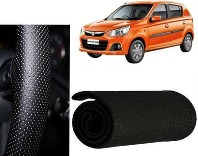 arneja trading company Hand Stiched Steering Cover For Maruti Alto K10(Black, Leatherite)