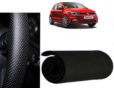 arneja trading company Hand Stiched Steering Cover For Volkswagen Polo(Black, Leatherite)