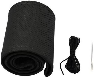 arneja trading company Hand Stiched Steering Cover For Volkswagen Vento(Black, Leatherite)