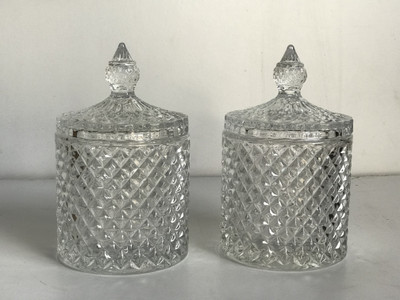 DEVDOX Glass Utility Container  - 300 ml(Pack of 2, Clear)