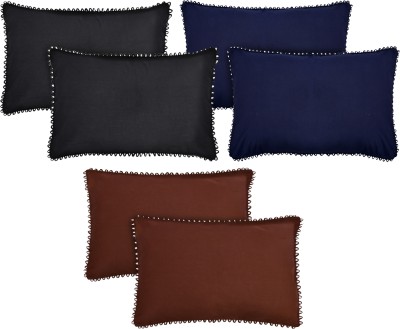 KUBER INDUSTRIES Plain Pillows Cover(Pack of 6, 43 cm*61 cm, Multicolor)