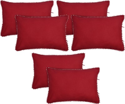 KUBER INDUSTRIES Plain Pillows Cover(Pack of 6, 43 cm*61 cm, Maroon)