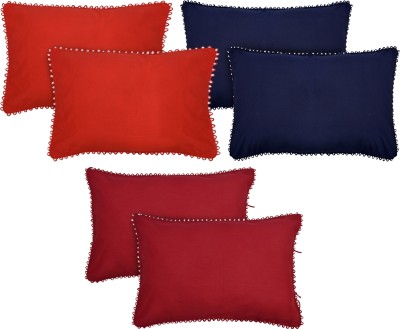 KUBER INDUSTRIES Plain Pillows Cover(Pack of 6, 43 cm*61 cm, Multicolor)