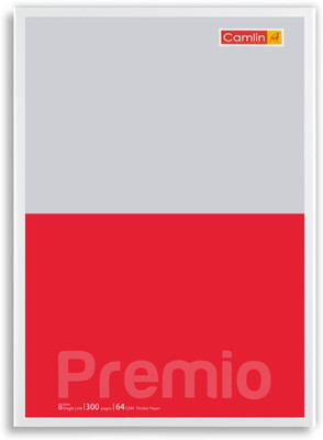 Camlin Premio A4 Notebook Single Rule 300 Pages(Multicolor, Pack of 2)