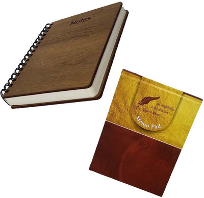 Amyra Twisty Pad, Handcrafted, Gift Set. A5 Notebook Single Rule 100 Pages(Brown)