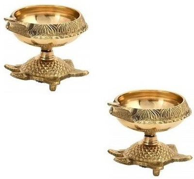 Utkarsh Brass (Pack of 2) Table Diya(Height: 1.96 inch)
